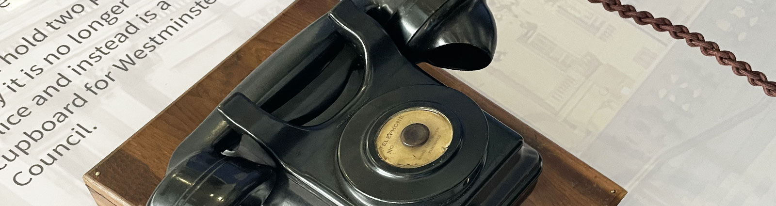 The audio telephone mounted within its heritage interpretation panel.