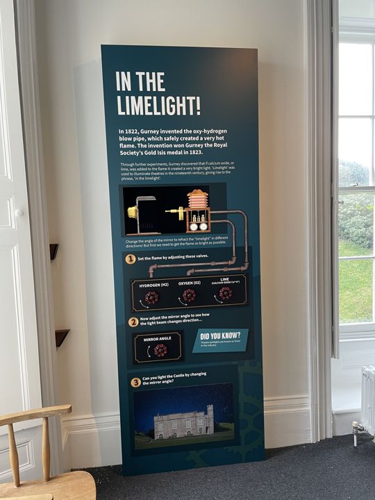 The completed limelight exhibit in its heritage setting.