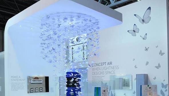 The installation within the Ideal Standard exhibition stand.