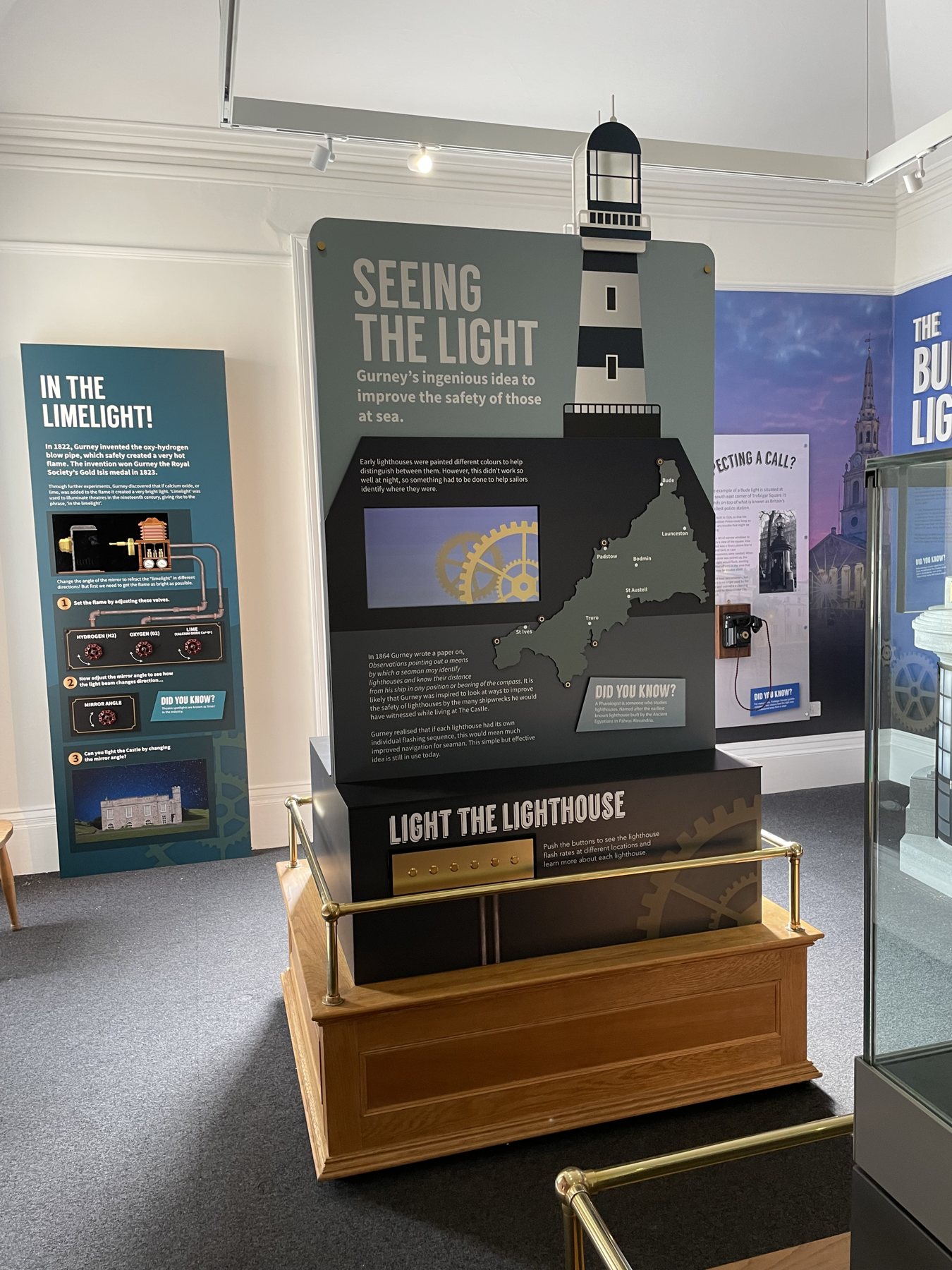 Front view of the coastal interpretation unit.