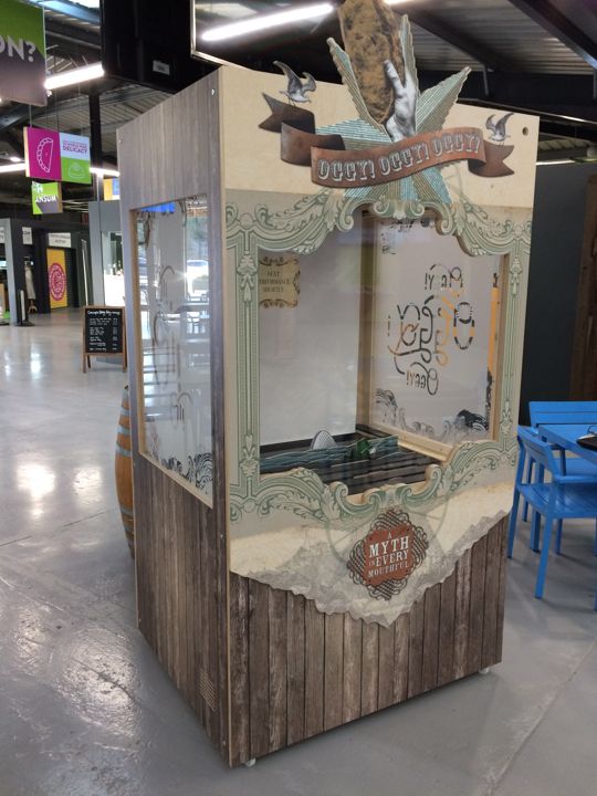 The completed Oggy Oggy theatrical cabinet.