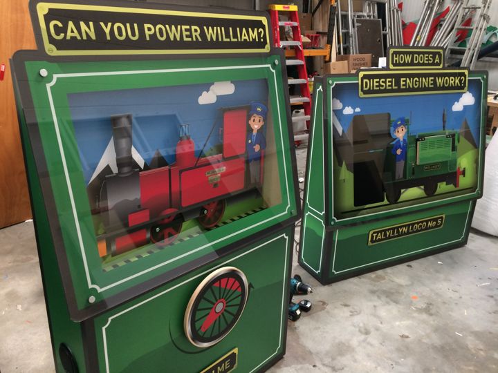 Steam and diesel exhibits together after manufacture.