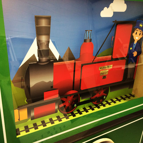 Steam and diesel exhibits together after manufacture.