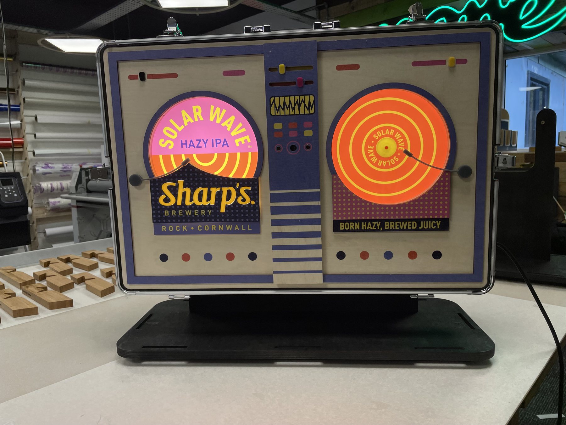 The completed Sharp’s Brewery display.