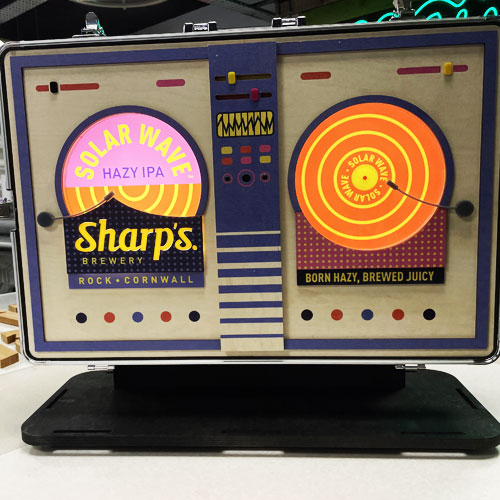 The completed Sharp’s Brewery display.
