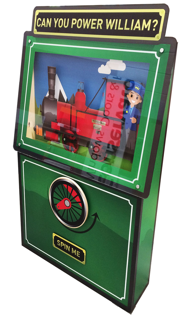 Railway mechanical interactive with train wheel and sounds