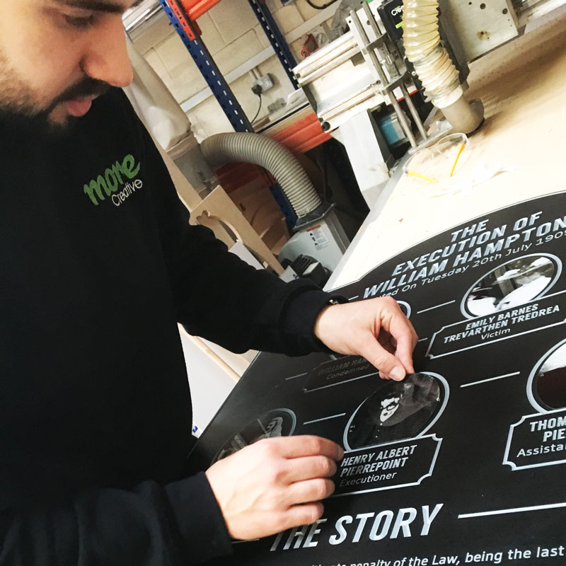 Bespoke slate signs with printed inlays