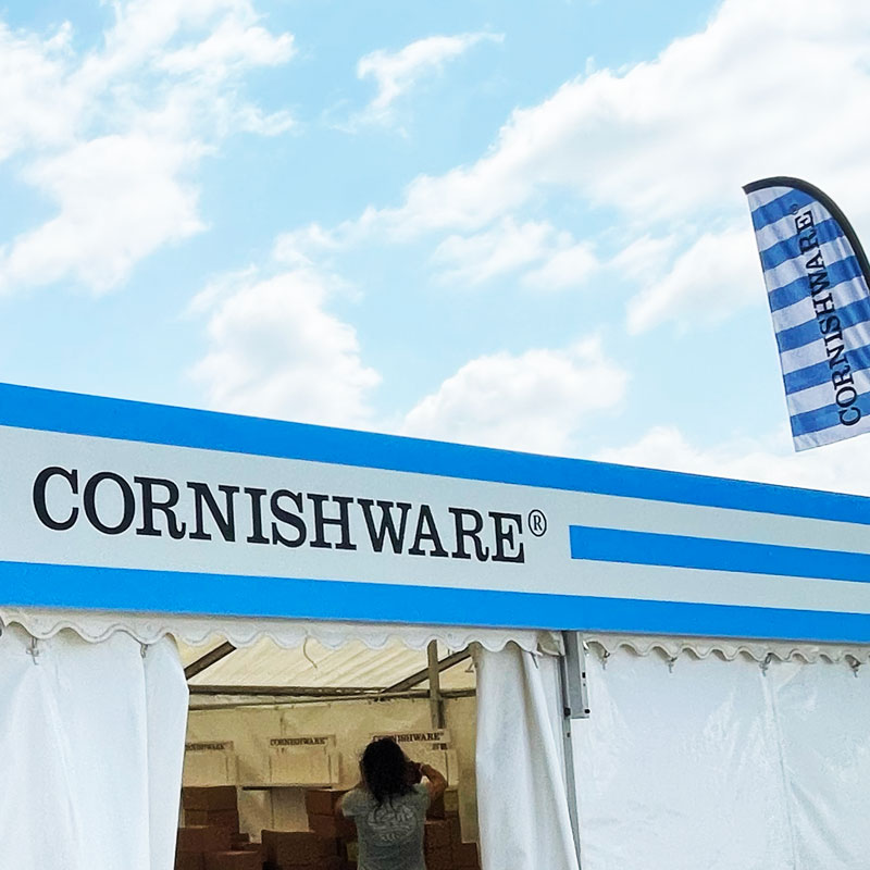 Bespoke event sign printing for Cornishware at Wadebridge showground