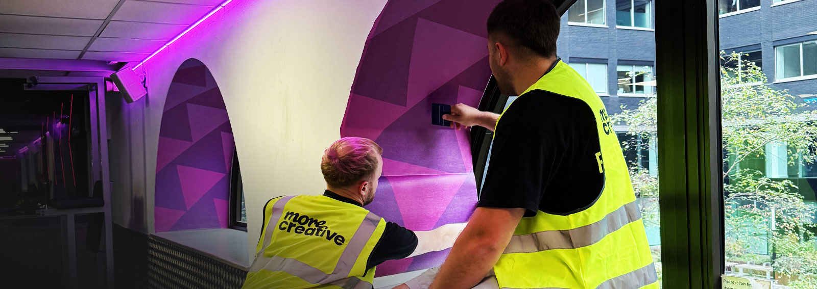 Commercial feature wall graphics installers | More Creative