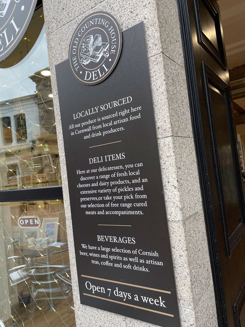 Shop entrance sign with boze detail | More Creative