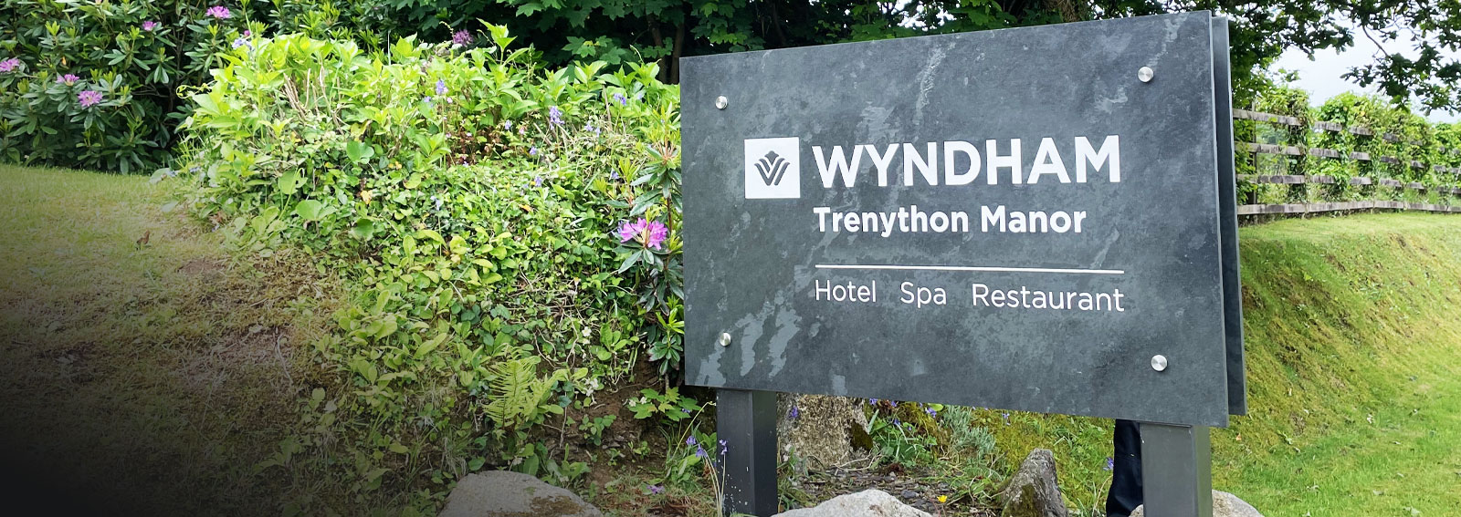 Custom slate signage with pinted infills | More Creative