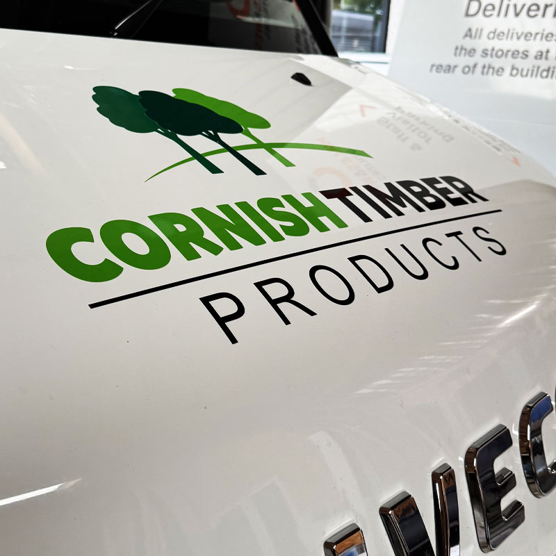 Cornish Tiber Products van graphics in Cornwall