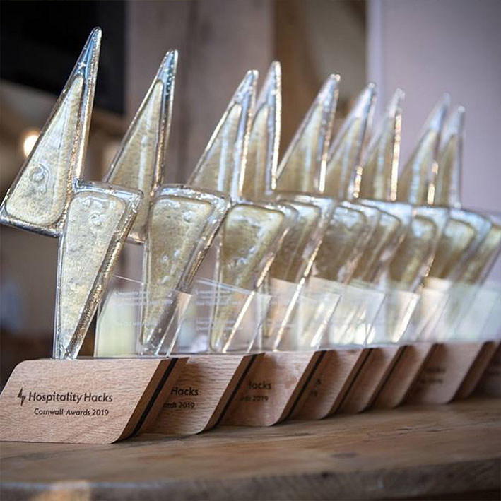 Cornwall awards for hospitality made by cornish award maker