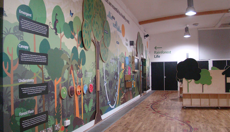Design and installation of printed wall graphics for visitor centre fit out
