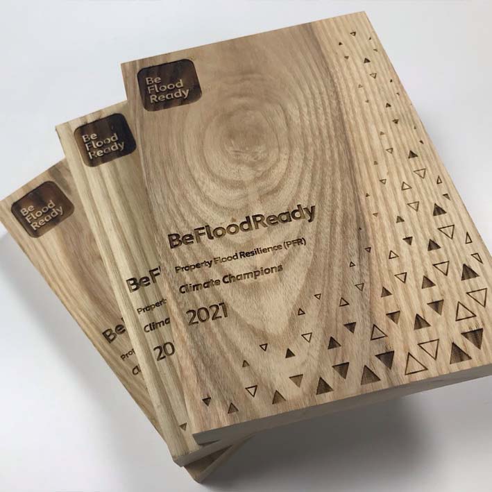 Climate awards for BeFlood Ready using sustainable timber