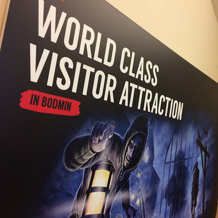 digially printed visitor attraction sign for bodmin