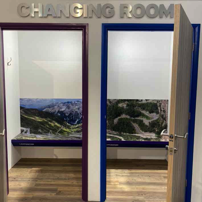 Chainging room printed graphics in Launceton Cornwall