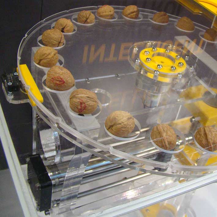 automated hazel nut cracker manufactured from acrylic