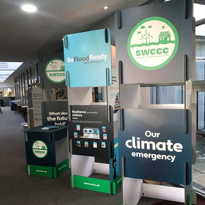 Climate change recycled exhibition stand 