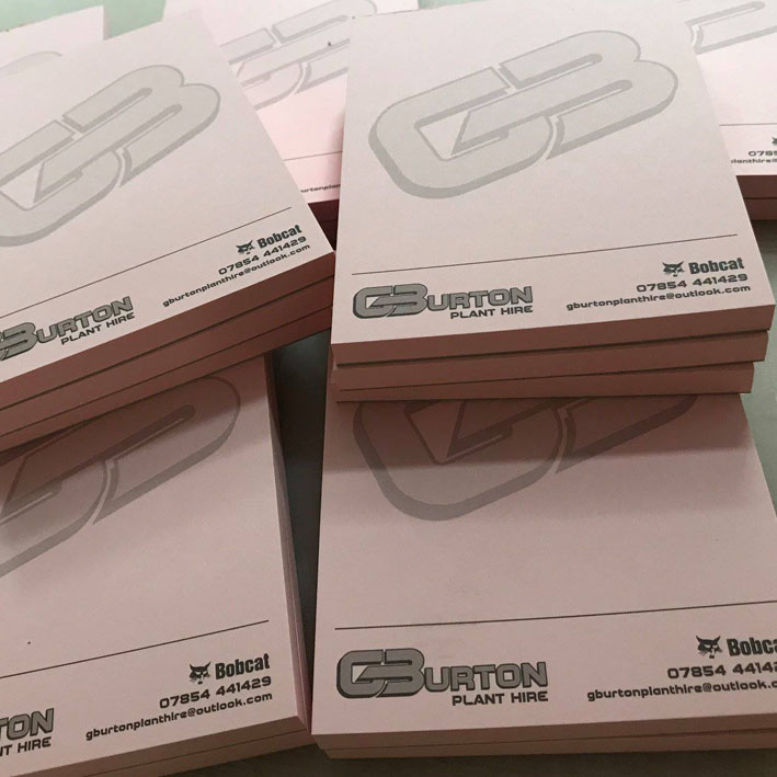 Custom printed note pads Cornwall