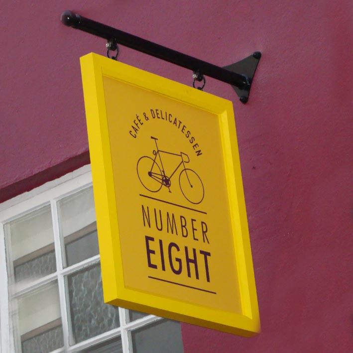 Tradditional projecting sign maker in Launceston Cornwall