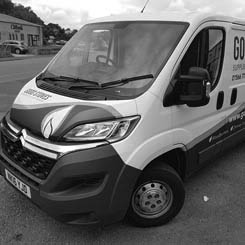 Van signwriting for Launceston company AMS Heating