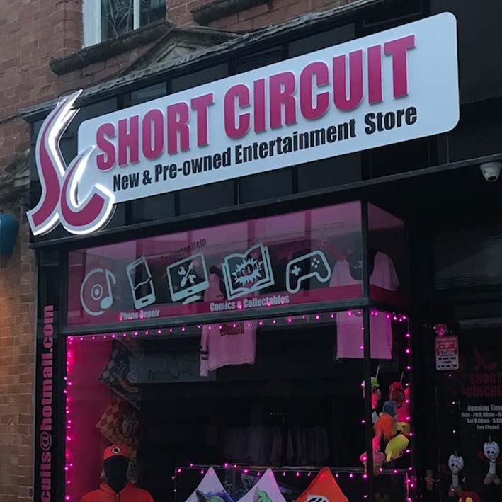 Custom illuminated Shop Signage
