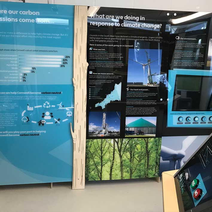 The Climate Change Centre interpretation display in Cornwall