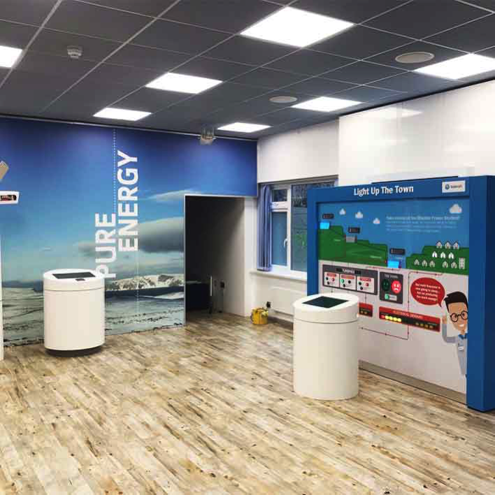 Visitor centre interactive exhibit for hydroelectric plant in Wales