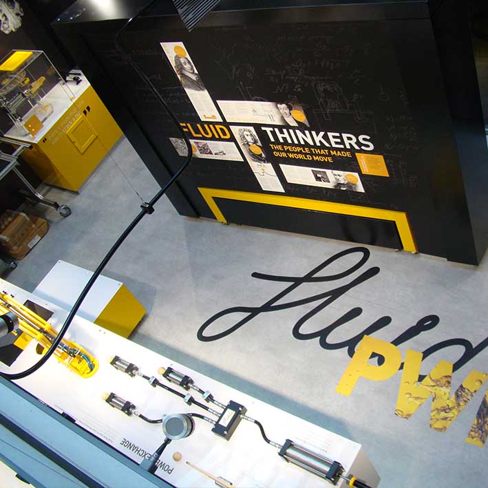 modern scientific museum fit out with custom interpreation display units