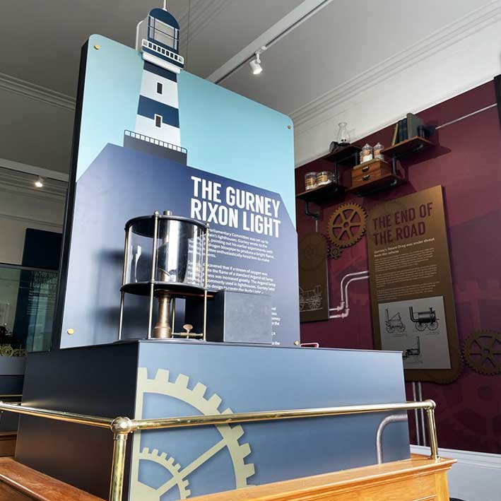 The Gurney Rixon Light Mechanism on Light house interactive display at museum