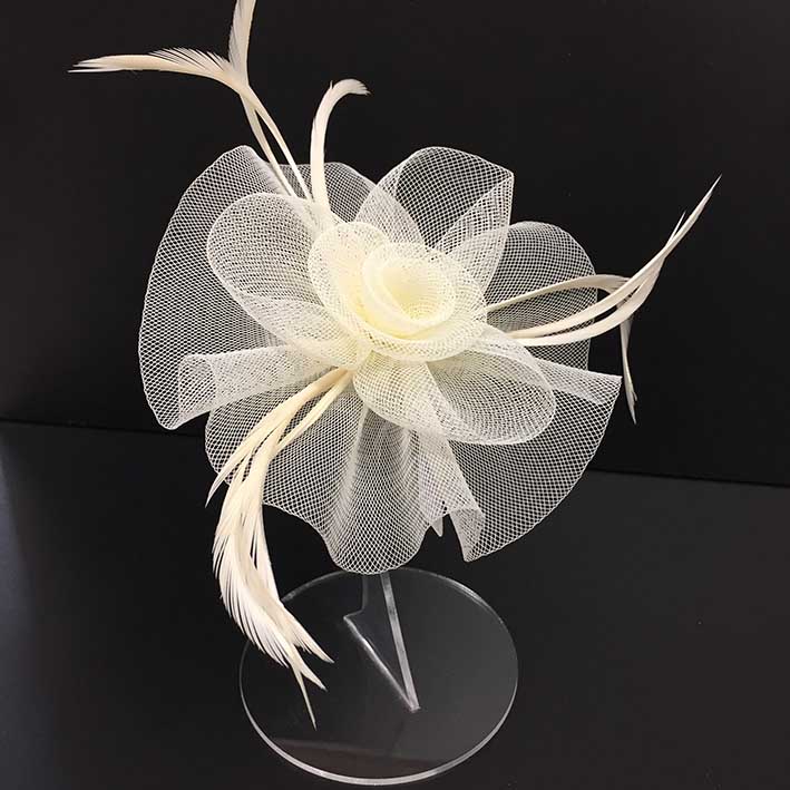 custom wedding fascinator hat stand cut from clear acrylic