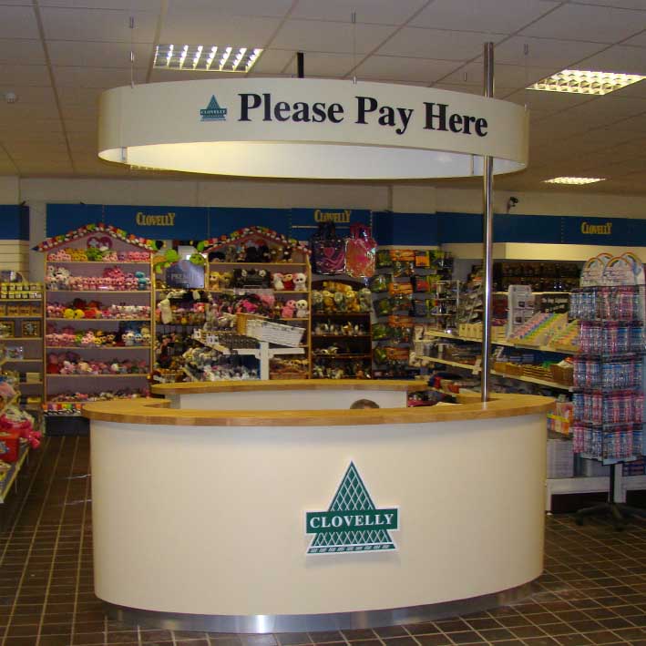 Clovelly retail shop counter shopfitters Bideford Devon
