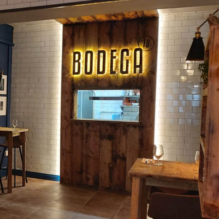 Bodega Restaurant signage maker in Truro