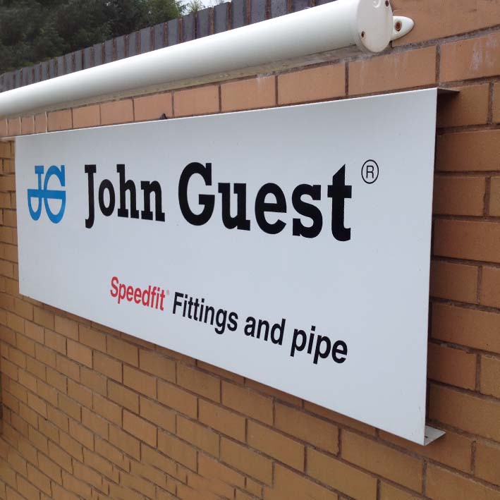 John Guest aluminium signs at Launceston