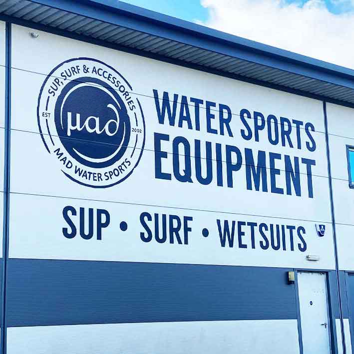 Mad Watersports signs in Wadebridge