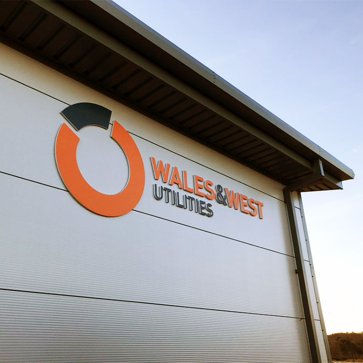 Wales & West Utilities Building Signage Truro Cornwall