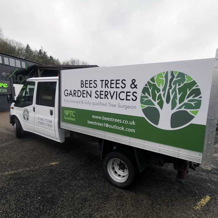 Bees Trees Garcden Services Side Truck Graphics Launceston