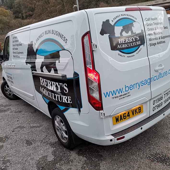 Berrys Agriculture Van Graphics with Part Wrap