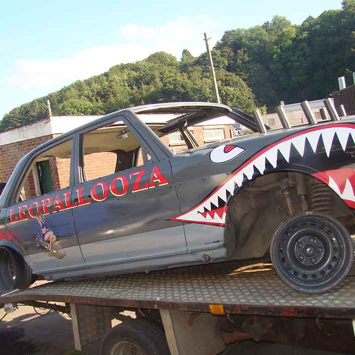 Event signwriting of vehicle for Leopallooza