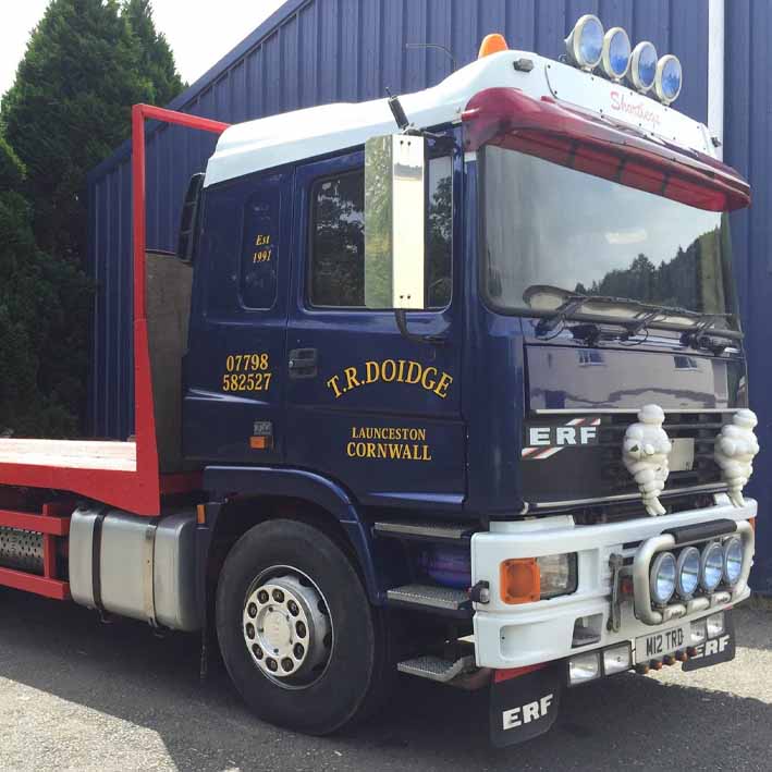 TR Doidge truck livery graphics Launceston Cornwall